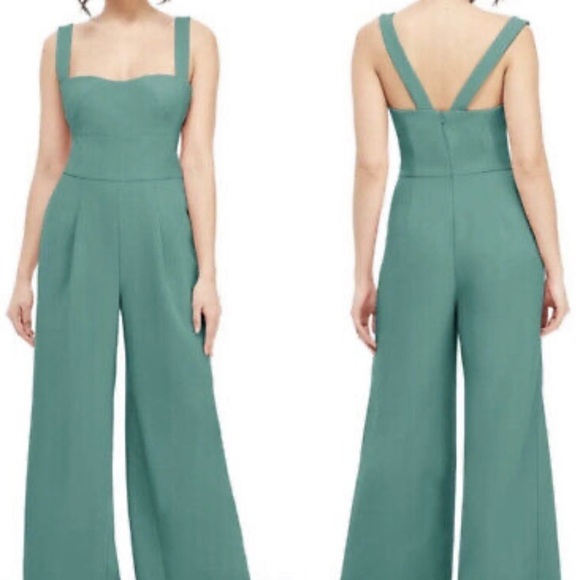 Gal Meets Glam Pants - GAL MEETS GLAM Collection Green Nicole Sweetheart Square Neck Pant Jumpsuit 6